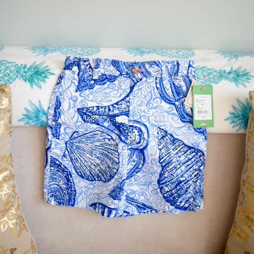 Lilly Pulitzer Boys Stuffed Shells Shorts NWT